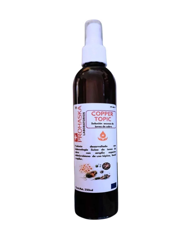 Frasco ámbar con atomizador de Copper Topic, de 250 ml