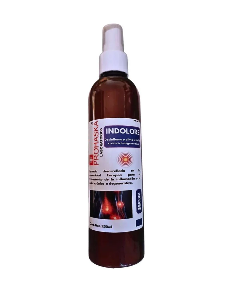 Frasco ámbar con atomizador de Indolore, de 250 ml